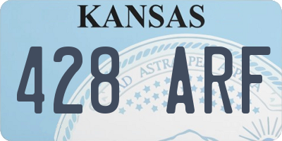 KS license plate 428ARF