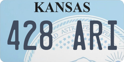 KS license plate 428ARI