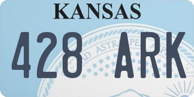 KS license plate 428ARK
