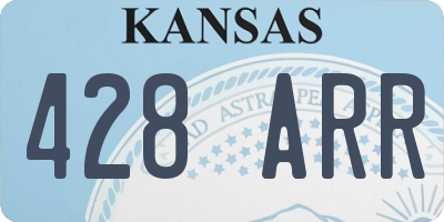 KS license plate 428ARR