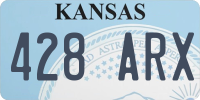 KS license plate 428ARX