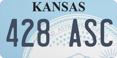 KS license plate 428ASC