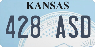 KS license plate 428ASD