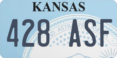 KS license plate 428ASF