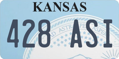 KS license plate 428ASI