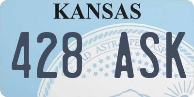KS license plate 428ASK