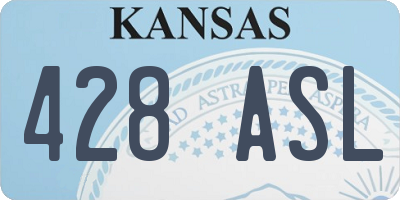 KS license plate 428ASL