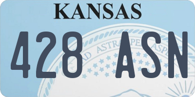 KS license plate 428ASN