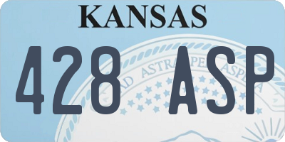 KS license plate 428ASP