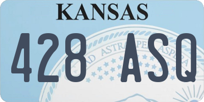 KS license plate 428ASQ