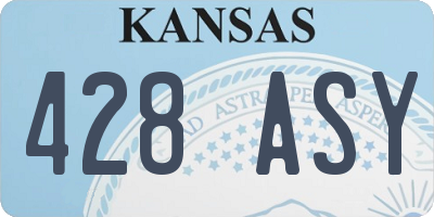 KS license plate 428ASY