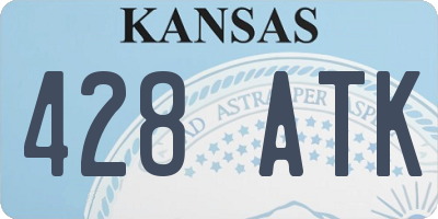 KS license plate 428ATK