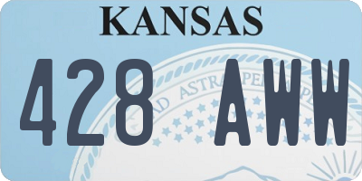 KS license plate 428AWW