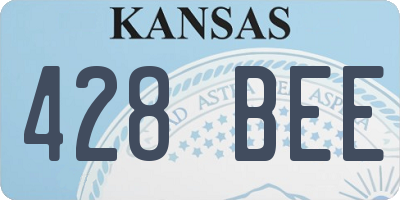 KS license plate 428BEE