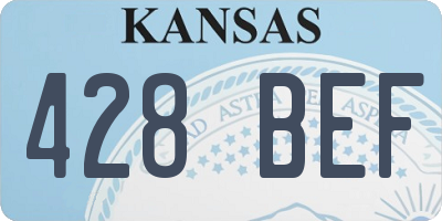 KS license plate 428BEF