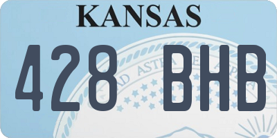 KS license plate 428BHB