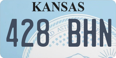 KS license plate 428BHN