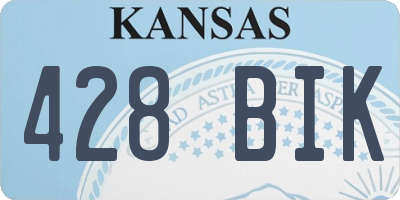 KS license plate 428BIK