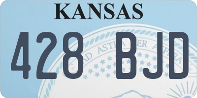 KS license plate 428BJD