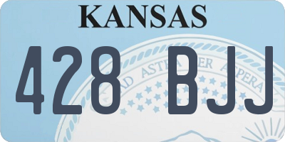 KS license plate 428BJJ