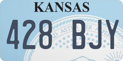 KS license plate 428BJY