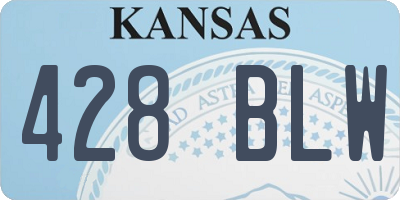 KS license plate 428BLW