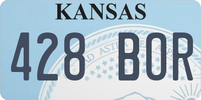 KS license plate 428BOR
