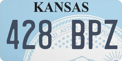 KS license plate 428BPZ