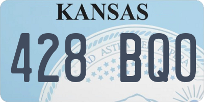 KS license plate 428BQO