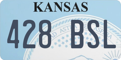 KS license plate 428BSL