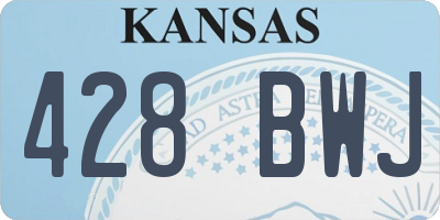 KS license plate 428BWJ