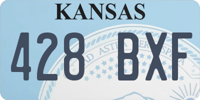 KS license plate 428BXF