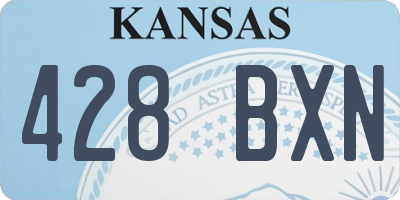 KS license plate 428BXN