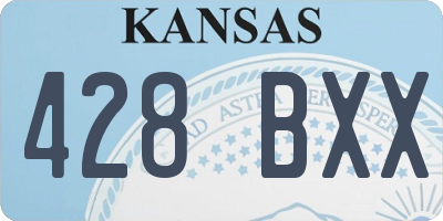 KS license plate 428BXX