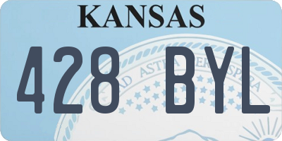 KS license plate 428BYL