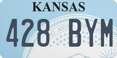 KS license plate 428BYM