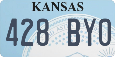 KS license plate 428BYO