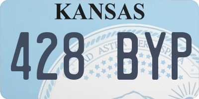 KS license plate 428BYP
