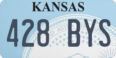 KS license plate 428BYS