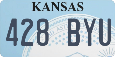 KS license plate 428BYU