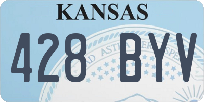 KS license plate 428BYV