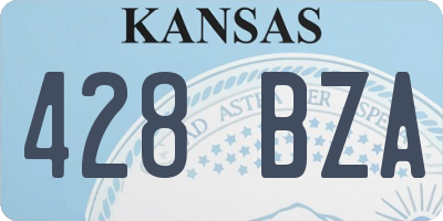 KS license plate 428BZA