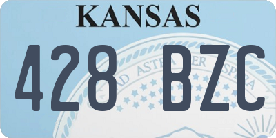 KS license plate 428BZC