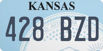 KS license plate 428BZD