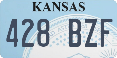 KS license plate 428BZF