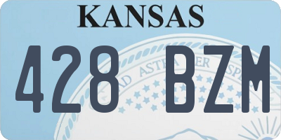 KS license plate 428BZM
