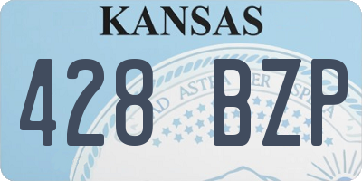 KS license plate 428BZP