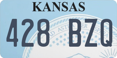 KS license plate 428BZQ