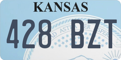 KS license plate 428BZT