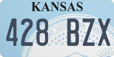 KS license plate 428BZX